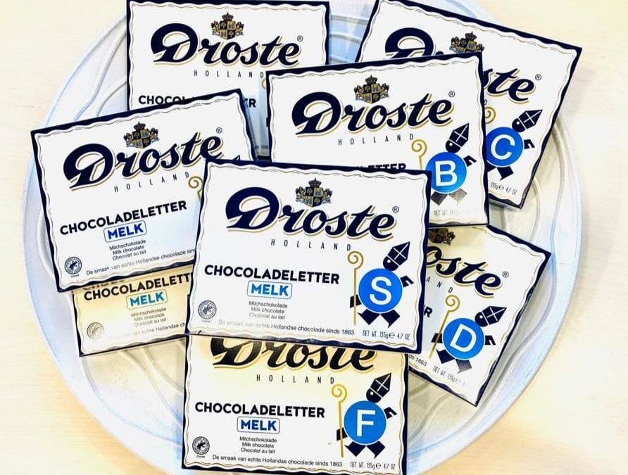 Chocoladeletter van DROSTE…