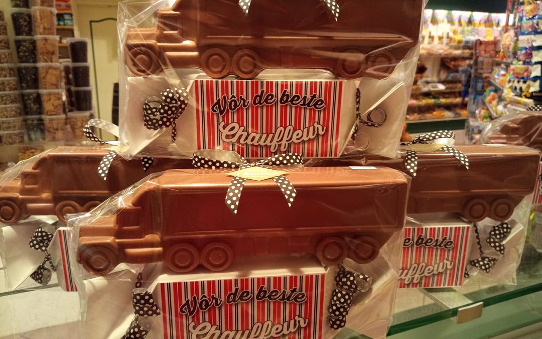 Super gaaf toch deze TRUCKS van chocolade…